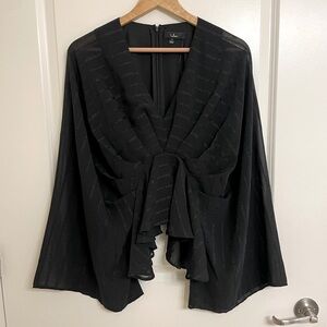NWT Lulus Black Flowy Top